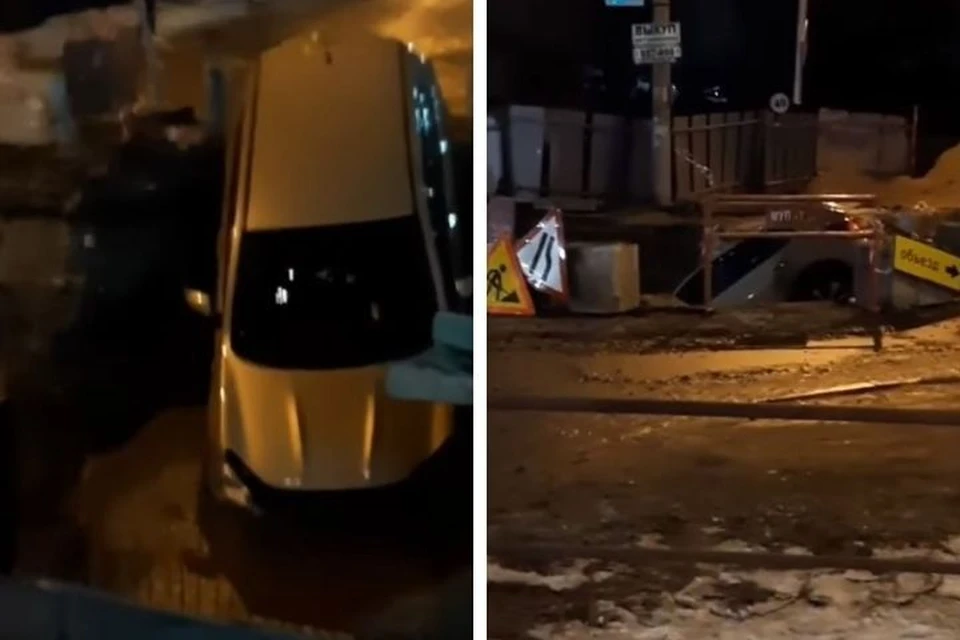 У водителя случился приступ эпилепсии: в Хабаровске машина улетела в яму с бетоном и арматурой