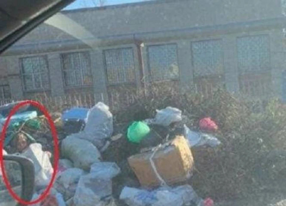 Женщина крепко спала среди мусорных мешков. Фото: в "ВКонтакте" "Это Ростов"