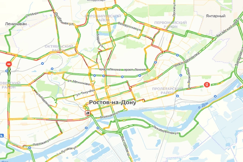 Утренние пробки в Ростова