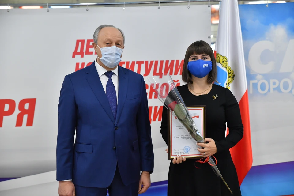 Награждение Марии Усовой («Волга-Медиа»)