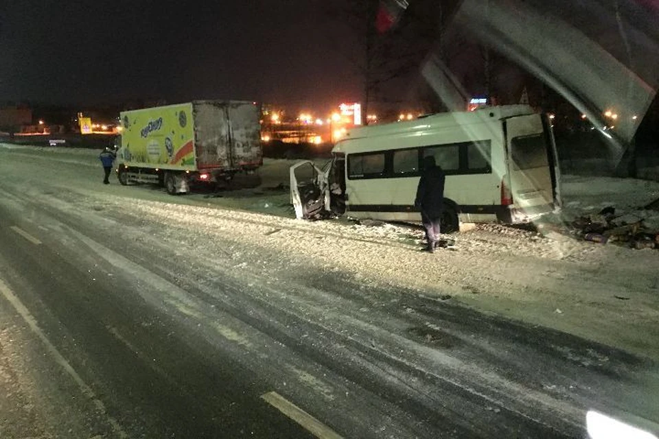 Авария произошло в 02:35 27 декабря на въезде в Ярославль