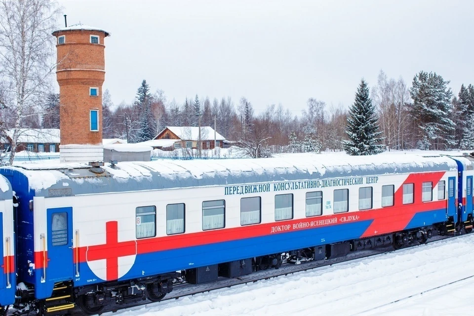Красноярский поезд здоровья «Святитель Лука» собирается в первую командировку в новом году. Фото: КрасЖД