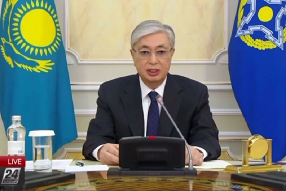 Президент Казахстана Касым-Жомарт Токаев. Скрин видео