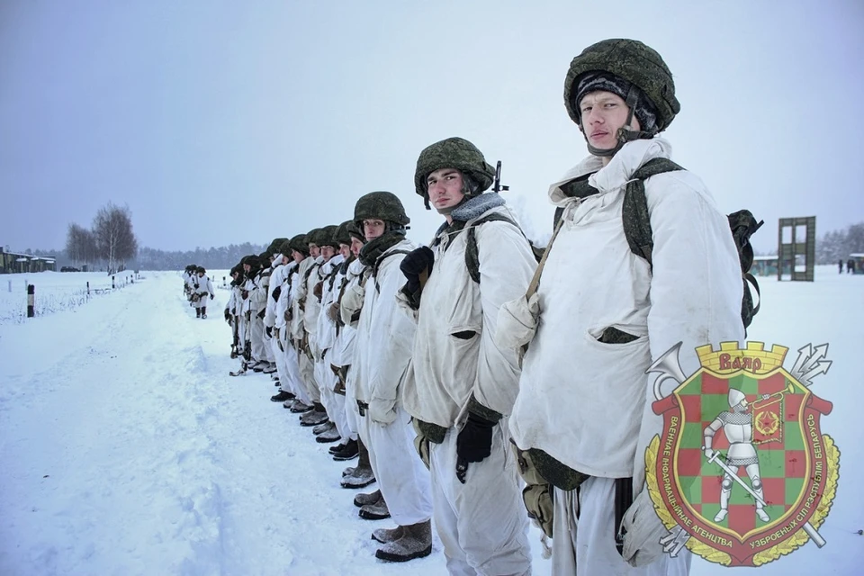 Белорусская армия на учениях в зимний период. Фото: военно-информационное агентство "Ваяр"