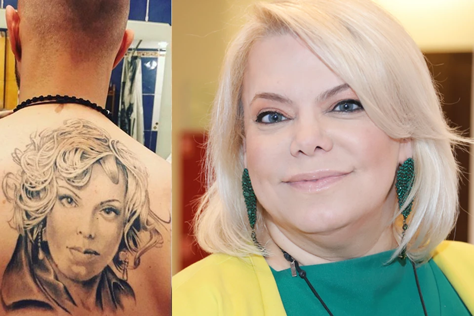 Три года назад сын Яны Поплавской набил на спине большую татуировку – портрет матери.
