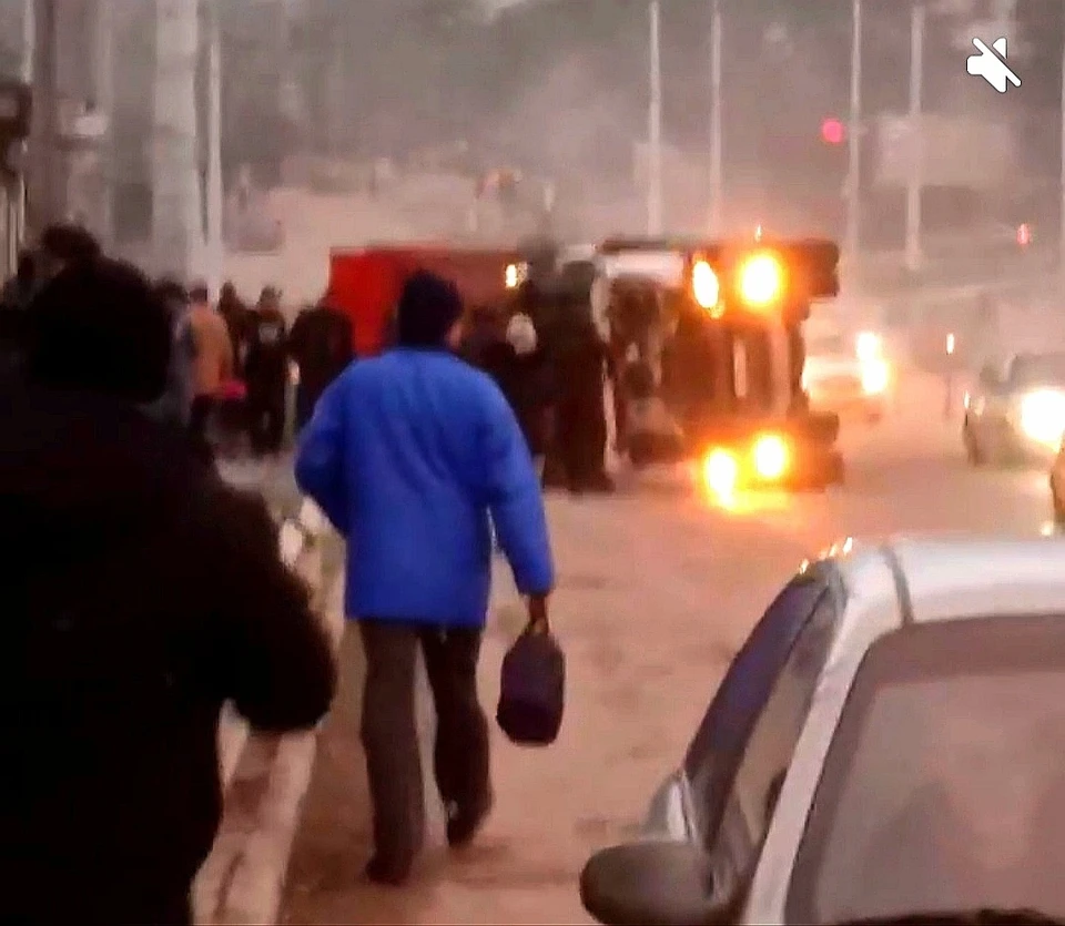 Авария в Алуште. Фото: кадр видео: Автопартнер Крым Севастополь ДТП/VK