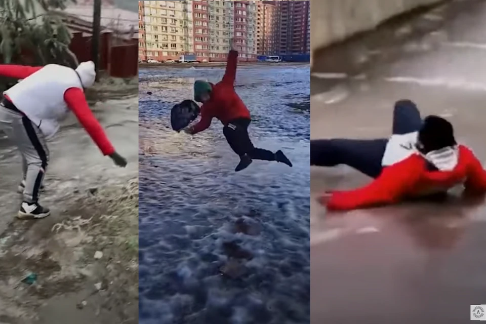 Клип "Одна нога" - про гололед. Фото: кадр с видео YouTUBE/ "Ленинград"