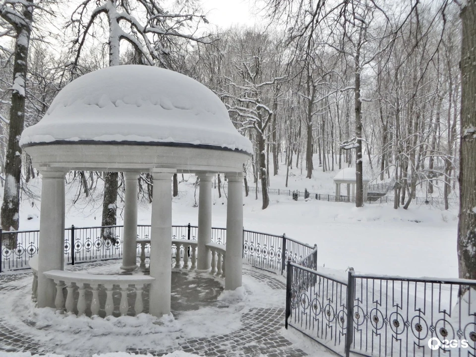 Платоновский парк зимой тула