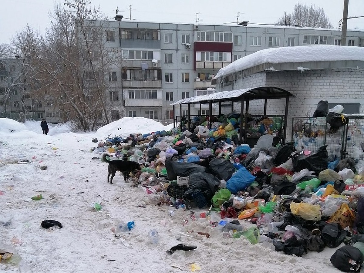 В Самаре с улицы Магистральной вывезли мусор, которой мешал людям пройти в  школу - KP.RU