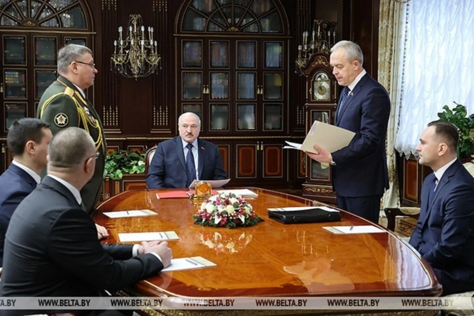 Павел Муравейко во время назначения его первым заместителем госсекретаря Совета безопасности Беларуси. Фото: БелТА