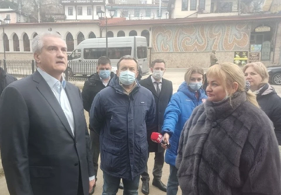 Глава Крыма лично выехал в Бахчисарай, чтобы проконтролировать противоаварийные работы. Фото: Сергей Аксенов/telegram