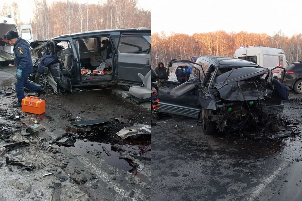 На трассе «Ленинск-Кузнецкий» Новосибирск произошло тройное ДТП. Фото: Госавтоинспекция по НСО