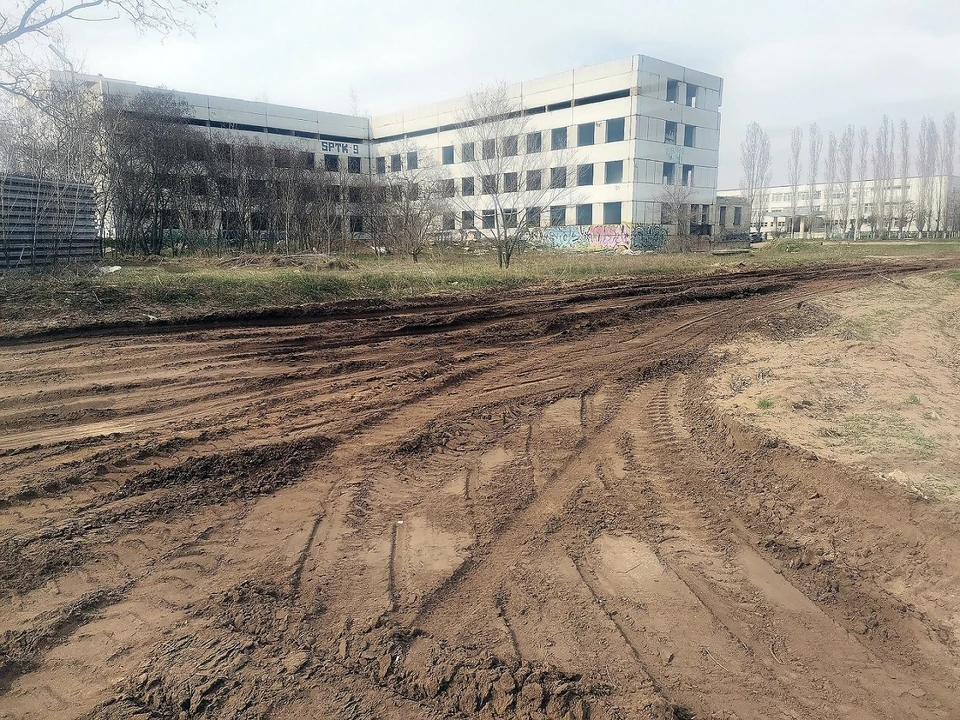 Такая вот дорога недалеко от стройки.