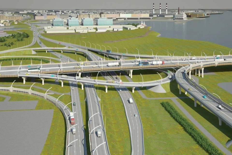 "Ноги" Шкиперской развязки в Петербурге построили на 70% ФОТО: t.me/sokolovm_spb