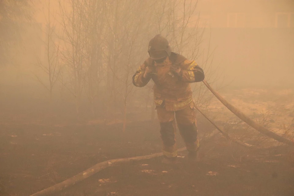 Пожары в регионе бушуют с конца апреля. Фото: ГУ МЧС по Курганской области