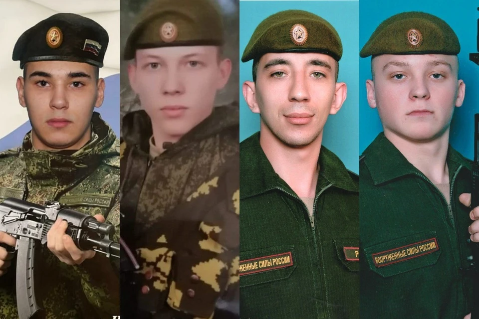 Погибшие во время спецоперации Данил Эхман, Иван Кожевников, Сергей Павлов, Дмитрий Изместьев.