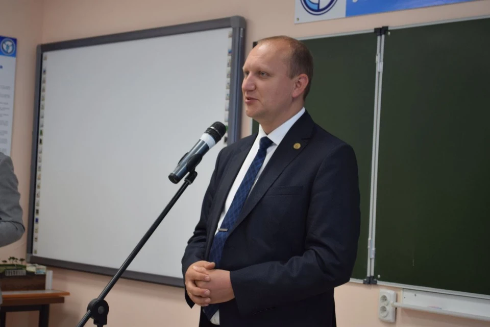 Дмитрий Вавилин на открытии технического класса "Ульяновскводоканала" в УлГТУ