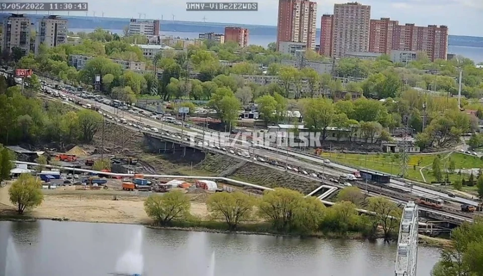 Пробка на минаевском мосту из-за ДТП