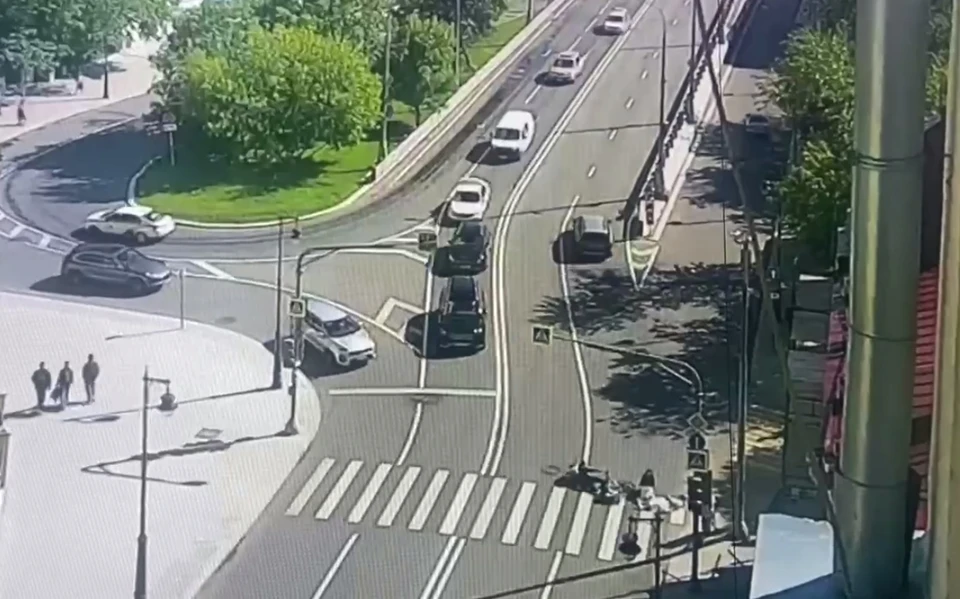 Опубликовано полное видео наезда курьера на Алену Долецкую