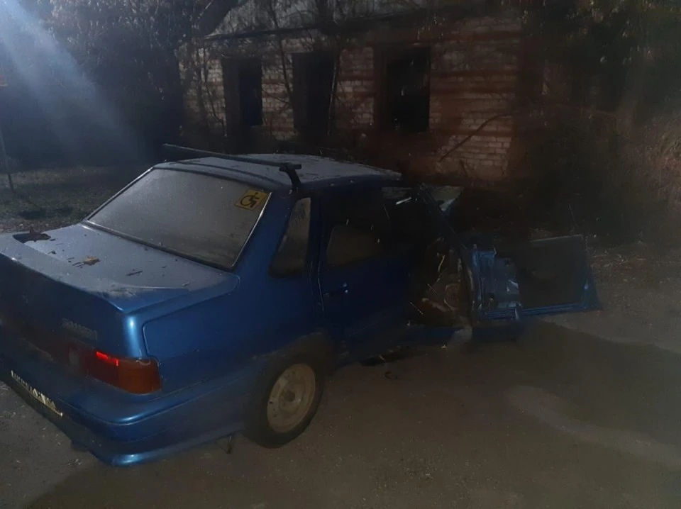 "Лада" после аварии.