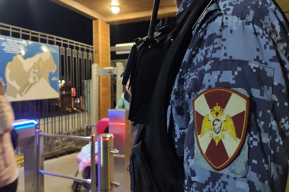 Женщину доставили в отделение полиции для разбирательства. Фото: пресс-служба Росгвардии