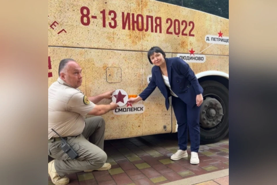 Участники бронепробега «Дорога Мужества» посетили Смоленск. Фото: пресс-служба администрации города.