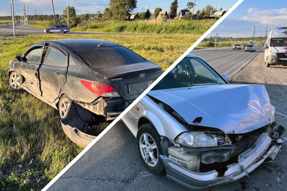 В ДТП пострадали два человека, которые были в автомобиле Hyundai. Фото: «АСТ-54»