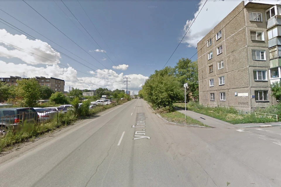 Дорогу перекроют возле дома № 86 по улице Гончаренко. Скрин: google.com/maps