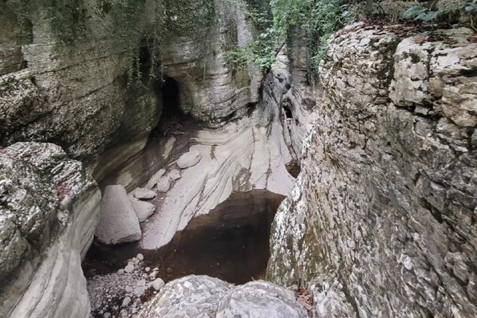 В «Агурском ущелье» пересохли водопады. Фото: нацпарк Сочи.