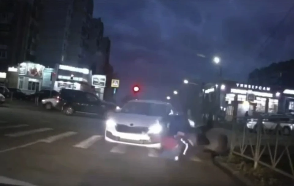 Фото: скриншот видео ДТП Кострома