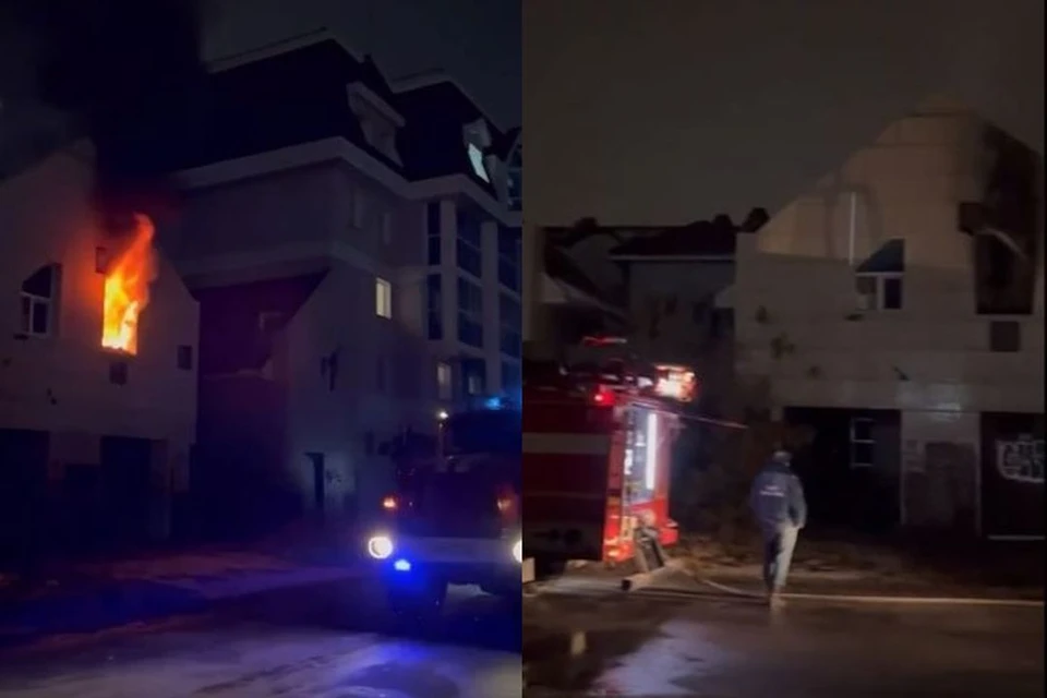 Пожар случился в одном из частных домов. Фото: Кадр из видео\«АСТ-54 black»