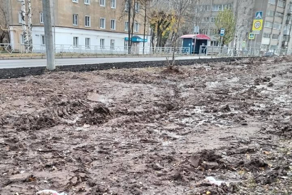 Подрядная организация должна выровнять и засыпать черноземом газоны. Фото: admkirov.ru