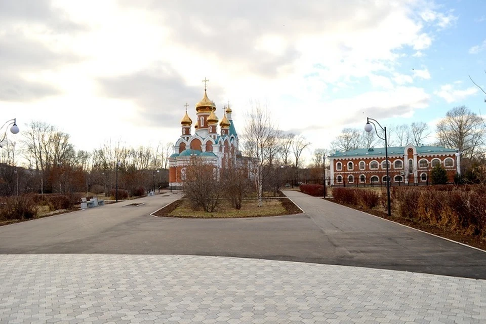 Площадь Гагарина отремонтировали по нацпроекту в Комсомольске-на-Амуре