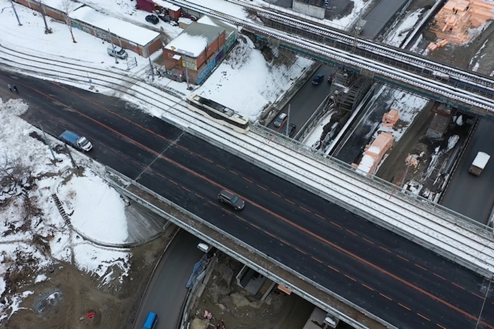 Зыряновской путепровод реконструировали в рамках строительства четвертого моста через Обь. Фото: ГК «ВИС»