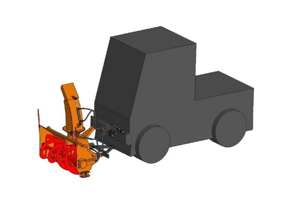 Студенты создали 3D-модель снегоочистителя. Фото: пресс-служба УрФУ