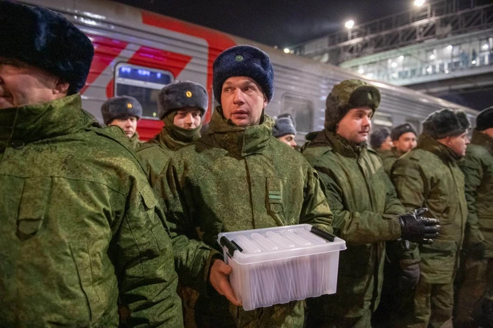 В Тюмени проводили мобилизованных