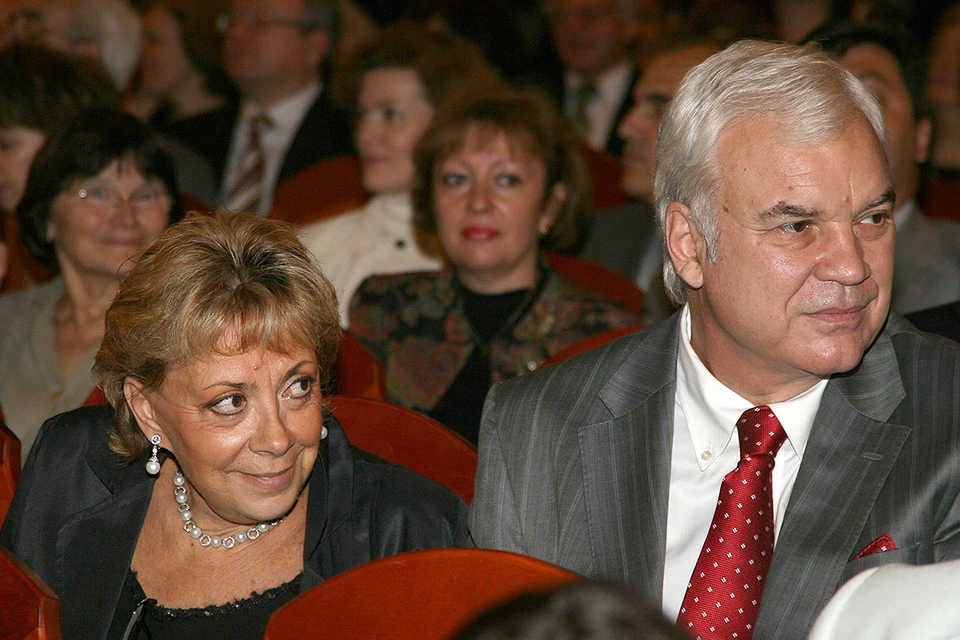 Телеведущий Владимир Молчанов с супругой Консуэлой, 2008 г.