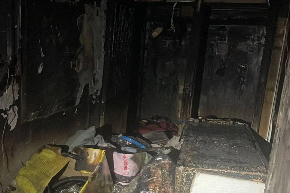 Возгорание в квартире на ул. Демьяна Бедного произошло в результате поджога входной двери