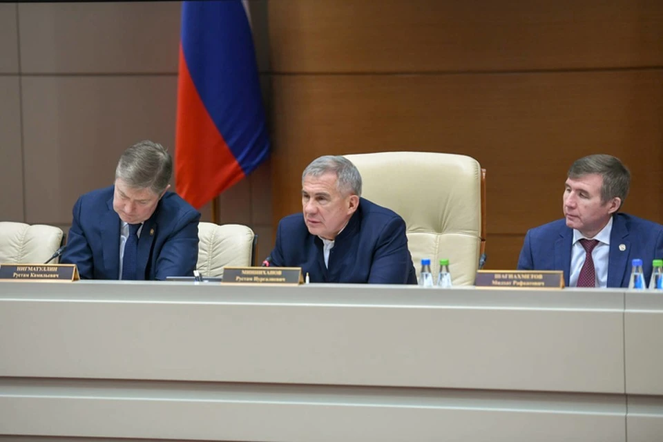 На заседании рассматривались условия улучшения делового климата для обеспечения развития экономики региона. Фото: tatarstan.ru
