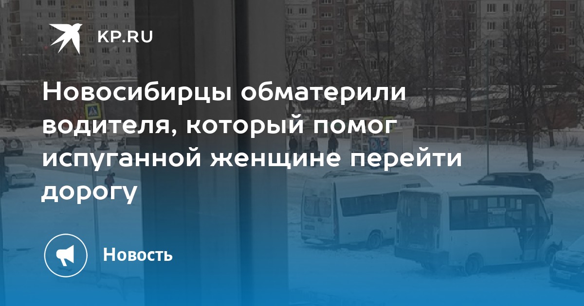 Новосибирцы обматерили водителя, который помог испуганной женщине ...