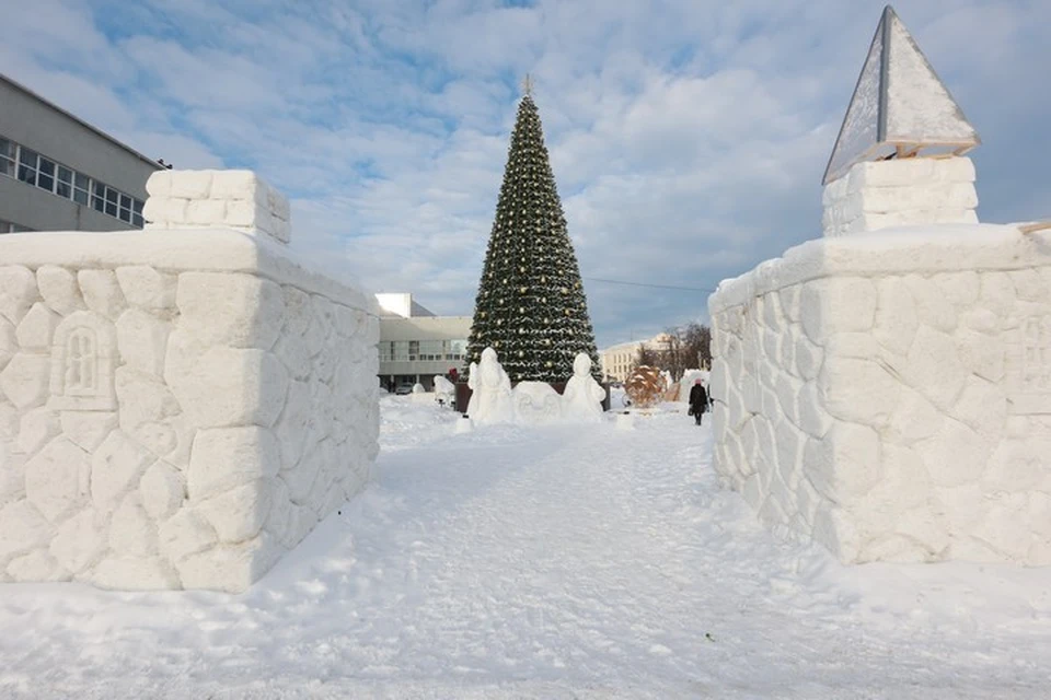 Снежный городок в Лесосибирске