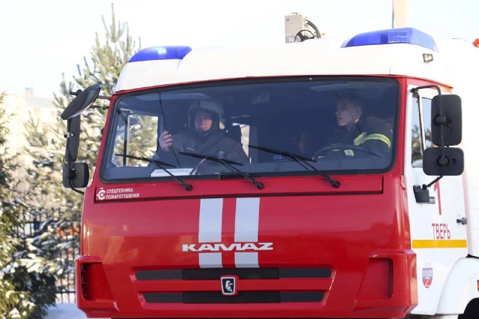 Пожар произошел в новостройке на бульваре Гусева в Твери Фото: ГУ МЧС России по Тверской области