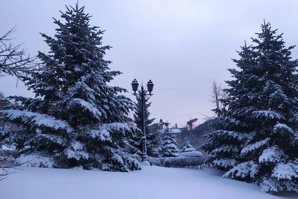 Снега в столице Приморья с начала зимы выпало много.