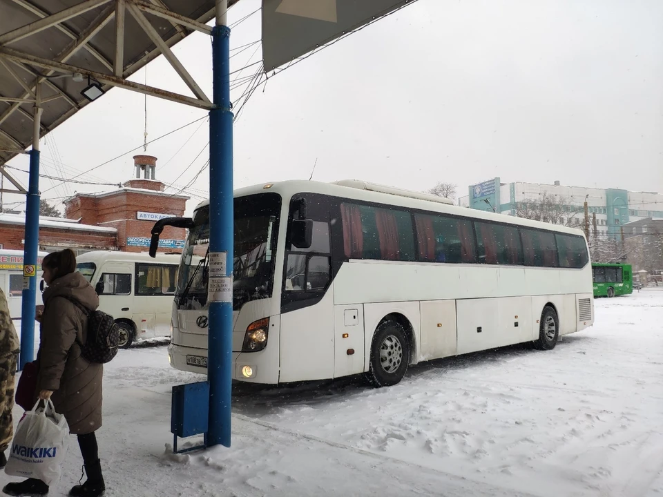 Междугородние автобусы перестали ходить из-за мороза