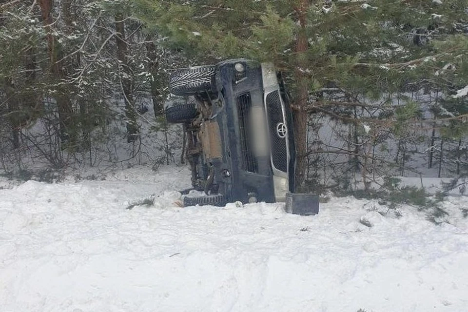 ДТП произошло на пятом километре автодороги «Подъезд к с. Кокшайск». Фото: Госавтоинспекция Марий Эл