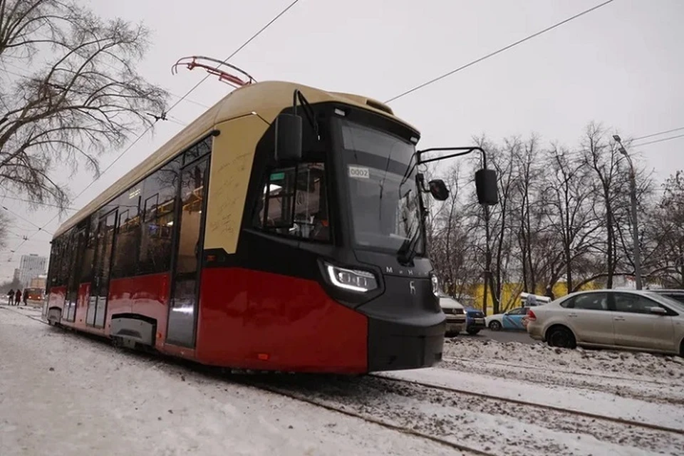 Белорусско-российский трамвай «МиНиН» проходит тест-драйв в Нижнем Новгороде. Фото: архив «КП»