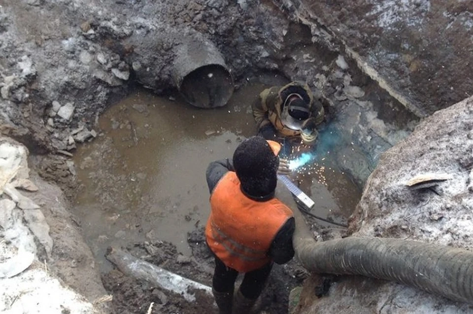 В центре рвануло водовод
