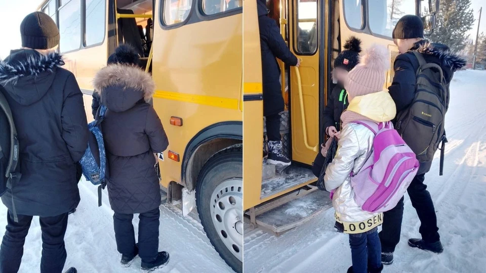 Дети ездят на уроки на автобусе Фото: прокуратура Красноярского края