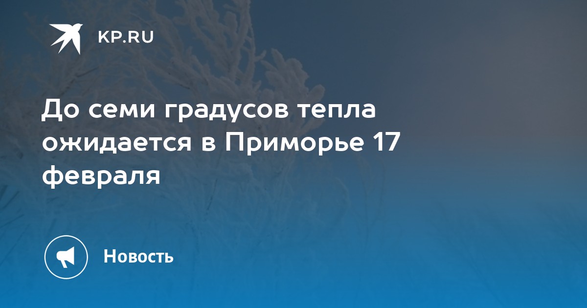 Каким будет февраль в приморье 2024. Метеосводка на 17 февраля 2023 года.