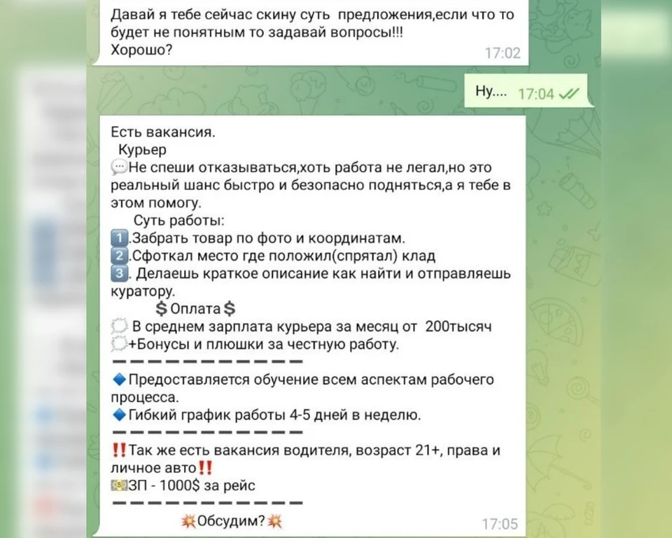 Томичка опубликовала скрин сомнительной переписки, найденном в гаджете ребенка. Фото: Telegram-канал "Регион-70"